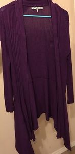 Purple cardigan